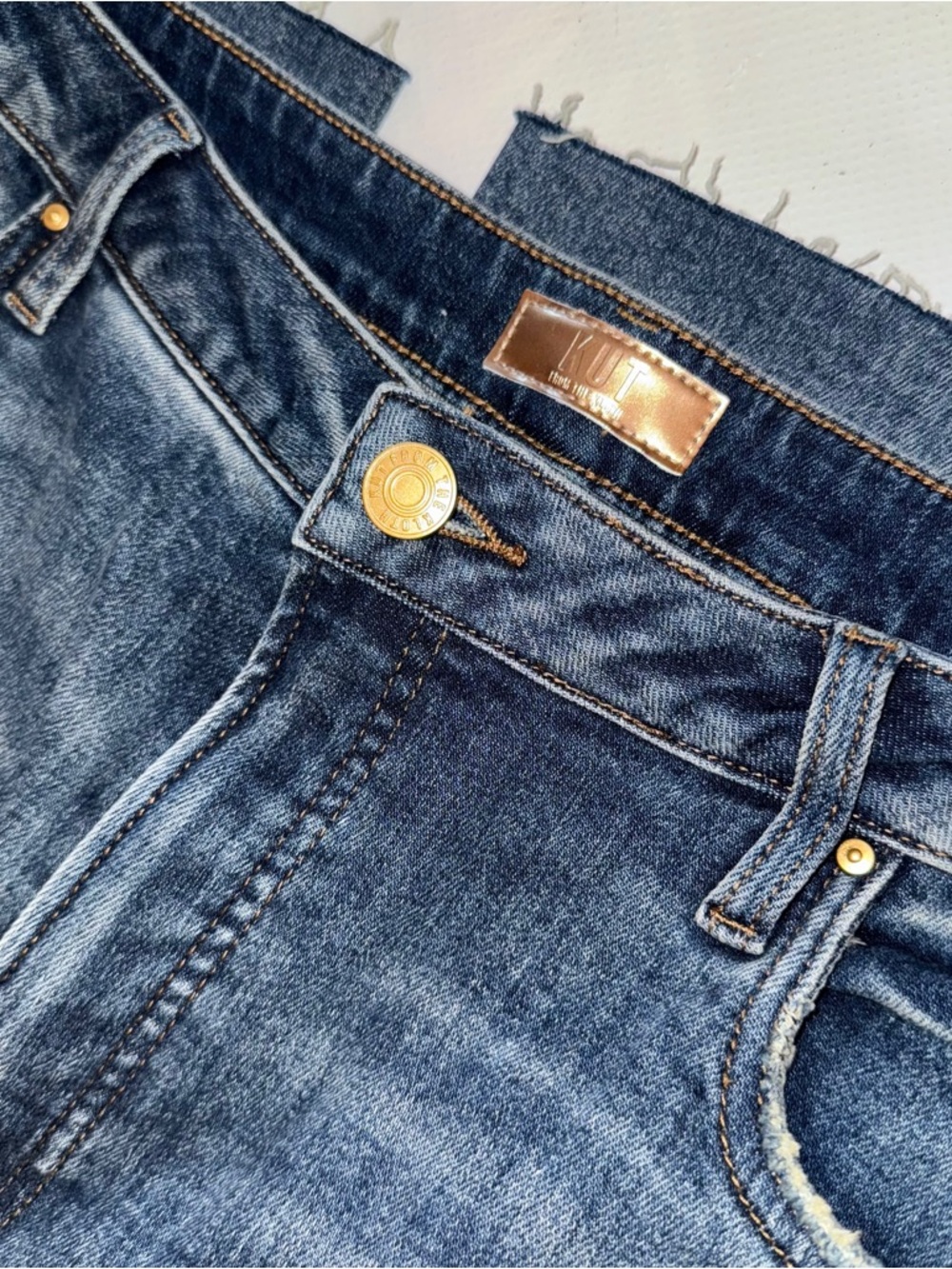 Kut from the Kloth Wide Leg Flare Jeans - Blue Wash - Picture 7 of 10